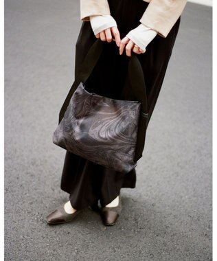 MIYABIYA LAQUOH マーブル墨流し ワンショルダーS カーキ