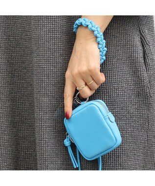 UNBILLION ペルケ perche / 蛍光レザーストラップ付き・チャームポーチショルダー