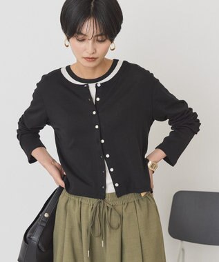 AMERICAN HOLIC 【２点セット】リンガーＴシャツ＋カーディガン Off White