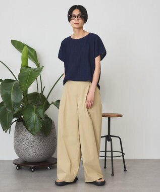AMERICAN HOLIC フレンチスリーブ総レースプルオーバー Navy