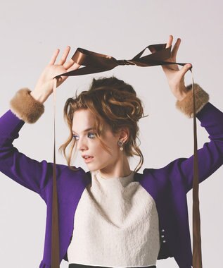 TOCCA BOOM KNIT ボレロ パープル系