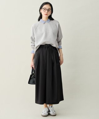 ANY L ダンボールバックリブプルオーバー ライトグレー