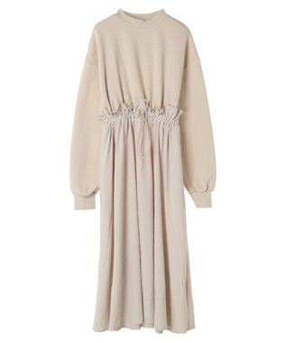 Green Parks ・ＳＵＧＡＲ　ＳＰＯＯＮ　ドロストドッキングワンピ Light Beige