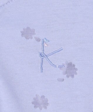 組曲 KIDS 【UVケア】【110-140cm】フラワーオパール パーカー サックスブルー系