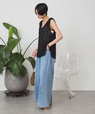 AMERICAN HOLIC Ｖネックシャギーベスト Black