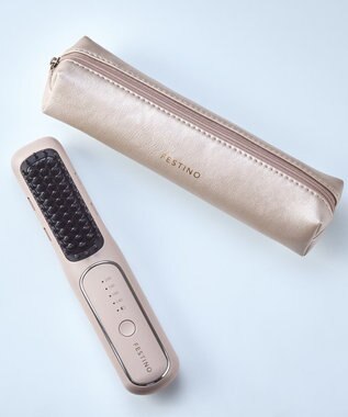 YAMATO テーブル＆キッチン 【フェスティノ】充電式スタイリングヒーターブラシ  サンドベージュ  SMHB-049-SB ベージュ