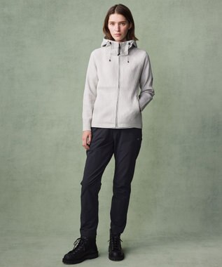 JOSEPH ABBOUD MOUNTAIN 【軽さ/ストレッチ】 CORDURA COTTON アウトドアニットパーカー ライトグレー系