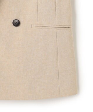 uncrave ウォッシャブルドライサップ ハーフスリーブジャケット シャンブレーベージュ