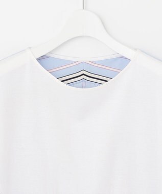 自由区 L 【WEB限定】ランダムストライプ セットアップワンピース サックスブルー系1