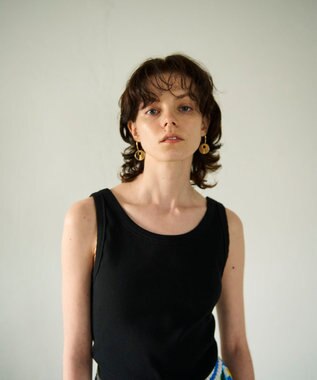 GRACE CONTINENTAL ラインコインフープイヤーカフ ゴールド