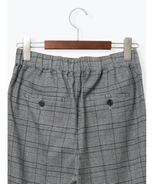 Te chichi グレンチェックスラックス チャコールグレー