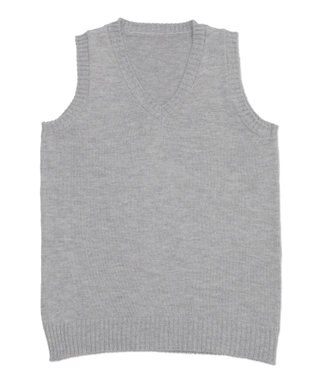 WEGO 【SCHOOLITEM】ベーシックニットベスト 杢グレー