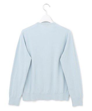 23区 L 【アンサンブル対応/洗える】プレミアム コットン カーディガン スカイブルー系