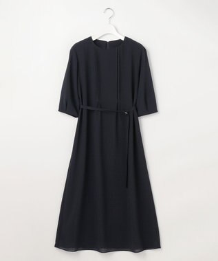 J.PRESS LADIES S シアーブロックチェック ワンピース ネイビー系