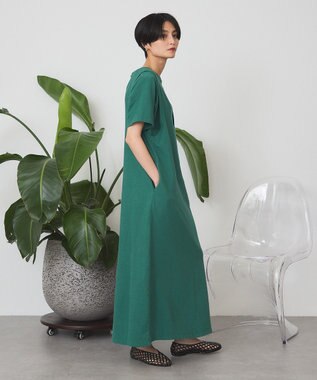 AMERICAN HOLIC 【2点セット】Tシャツ＋Uネックワンピース Green