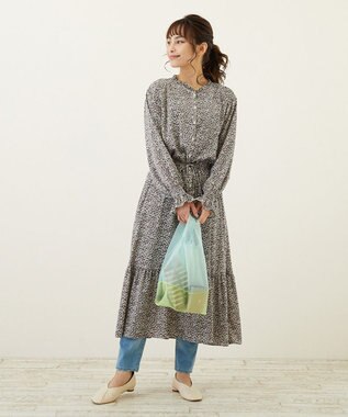 ROOTOTE 0376【直営店限定商品：オーガンジーエコバッグ】/ EU.RSルーショッパー.MID.SUK-A 03：ミント/イエロー