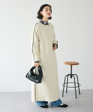 CRAFT STANDARD BOUTIQUE とてもちライン入りニットワンピース Ivory