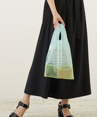 ROOTOTE 0376【直営店限定商品：オーガンジーエコバッグ】/ EU.RSルーショッパー.MID.SUK-A 03：ミント/イエロー