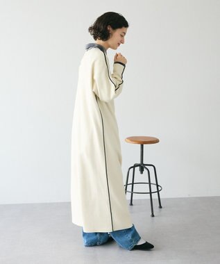 CRAFT STANDARD BOUTIQUE とてもちライン入りニットワンピース Ivory