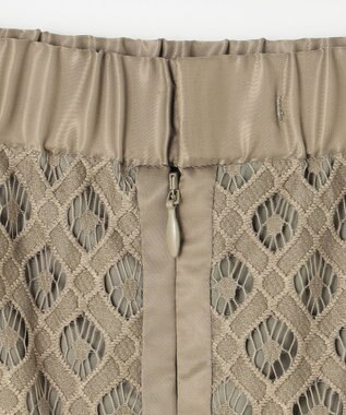 自由区 【SHIHOさん着用・こだわり素材】パネルレース スカート カーキ