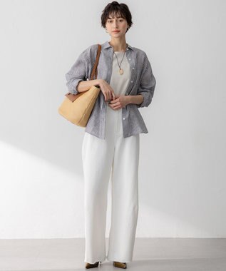 23区 【SLOW/一部店舗限定】LIGHT DENIM バレルワイド パンツ ホワイト系