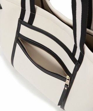 TOPKAPI 【新色追加】【TREASURE TOPKAPI】ネオプレン フロントポケット 2way トートバッグ クリーム