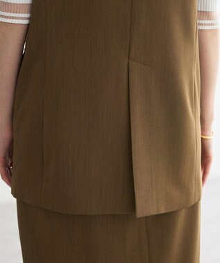 YECCA VECCA ドライタッチ金釦テーラードジレ Brown