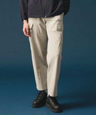JOSEPH ABBOUD MOUNTAIN 【2wayストレッチ/軽量/ECO撥水】ナイロンリップ2wayストレッチ トレッキングカーゴパンツ ライトグレー系