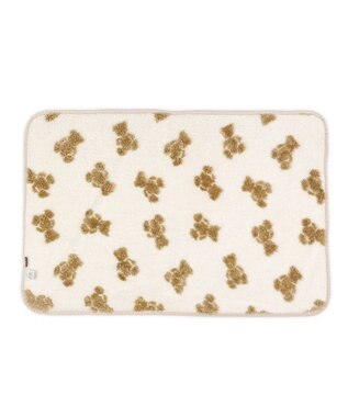 PET PARADISE ペットパラダイス くまちゃん織り ボア ブランケット ホワイト×ブラウン