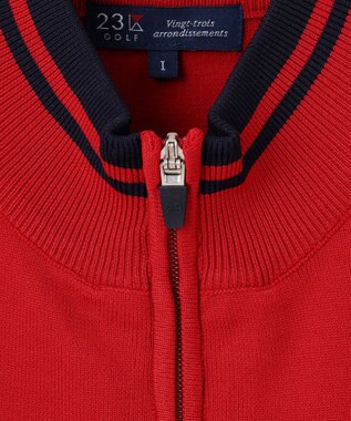 23区GOLF 【WOMEN】【ウォッシャブル】フルジップニットブルゾン レッド系