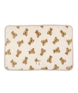 PET PARADISE ペットパラダイス くまちゃん織り ボア ブランケット ホワイト×ブラウン