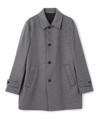 JOSEPH HOMME 【新素材】ライトウールシャギー　ステンカラーコート グレー系