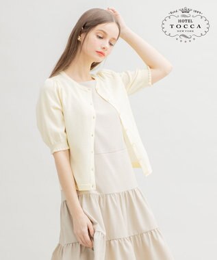 TOCCA 【洗える！】SWAN CREWNECK クルーネック カーディガン イエロー系