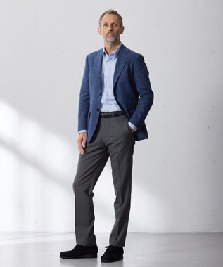 J.PRESS MEN 【J.PRESS BASIC】ペピンメリノコンフォート ラスティックハウンドトゥース スラックス グレー系8