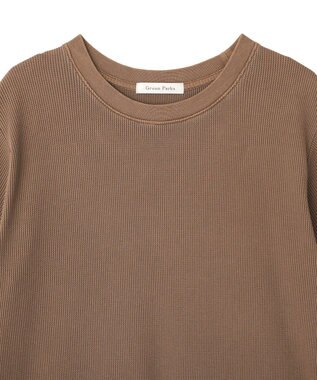 Green Parks ドロストピグメントドッキングワンピース Brown