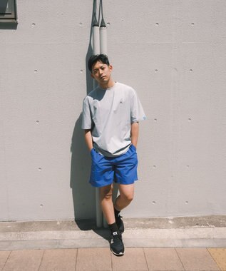 SHARE PARK MENS 【UVカット・吸水速乾・ストレッチ・軽量 】バンダナバックプリントＴシャツ ブルーグレー系