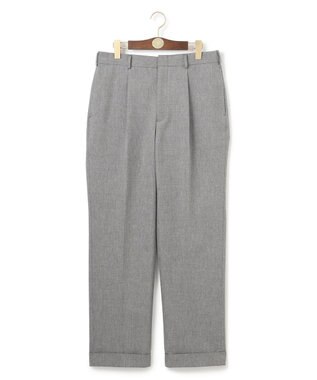 J.PRESS MEN 【J.PRESS ORIGINALS】Magic Cuba Wool Cotton Hopsack Spindle Piped stem１tuck / Made in Japan ライトグレー系