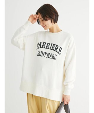 Green Parks 裏起毛ロゴプルオーバー Off White