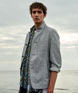 JOSEPH ABBOUD 【JAPANファブリック/軽量】ドライワッシャー ブルゾン ライトグレー系