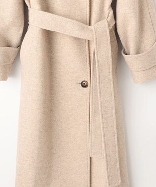 Feroux 【古畑星夏さん着用】スタンドネックウールライク コート ベージュ系