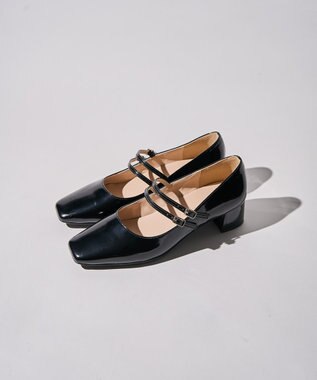 AMERICAN HOLIC ダブルストラップメリージェーン Black