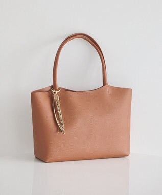 earth music&ecology 【軽量】チャーム付きトートバッグ Camel