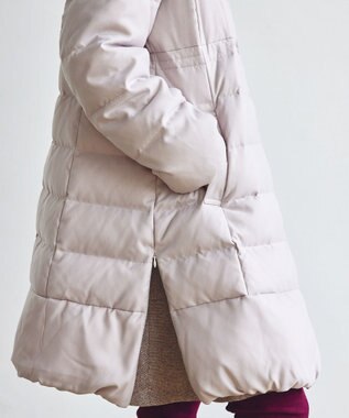 組曲 【洗える】ライトタフタロングダウン ベージュ系