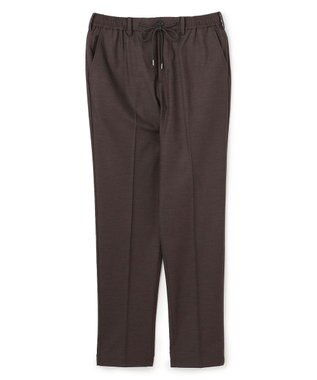 JOSEPH HOMME 新素材【ストレッチ/ウエストゴム仕様】ウール混キャリーマンストレッチ ドロスト付ストレートパンツ / HOVE ダークブラウン系