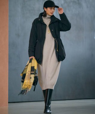 23区 S 【洗える】カシミヤブレンド タートルネック ニットワンピース ベージュ系