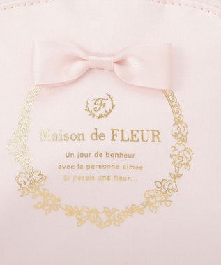 Maison de FLEUR サテンリボンラウンドポーチ Pink