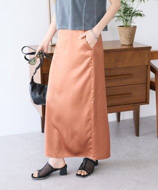 CRAFT STANDARD BOUTIQUE ゴムサテンスカート Orange