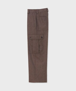 Paul Smith ストライプ ウール カーゴパンツ ブラウン