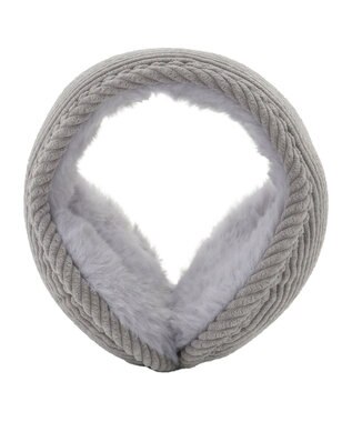 MOONBAT FURLA(フルラ) コーデュロイ×ファー バックアームイヤマフ グレー