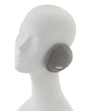 MOONBAT FURLA(フルラ) コーデュロイ×ファー バックアームイヤマフ グレー